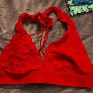 Victoria's Secret Vibrant Red Lace Bralette
